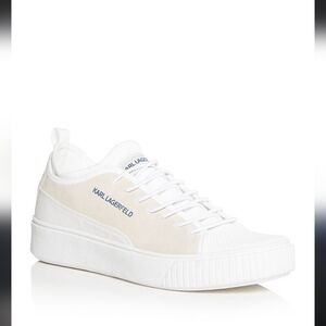 Karl Lagerfeld Off-White Suede Sneakers Size 11 Men's